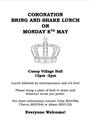 Coronation Bring & Share Lunch Monday 8th May 12 - 2pm